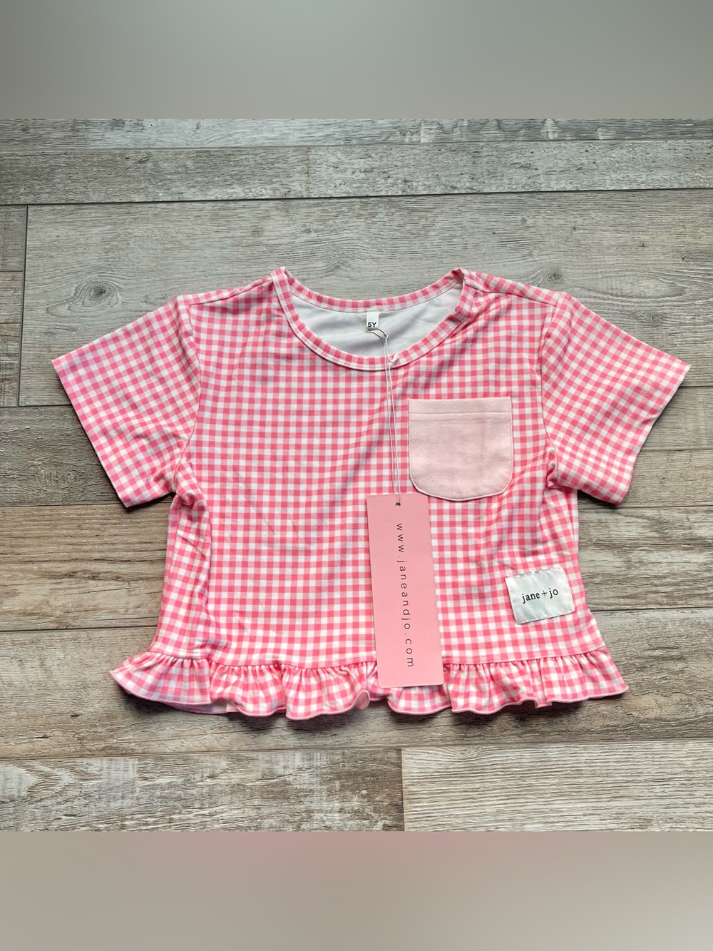 NWT Jane + Jo Girls Boxy Crop Lounge Top Size 5